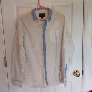 Cotton Button-Up with Blue Details